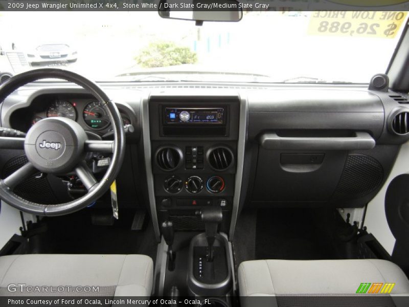 Stone White / Dark Slate Gray/Medium Slate Gray 2009 Jeep Wrangler Unlimited X 4x4