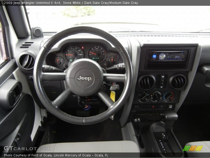 Stone White / Dark Slate Gray/Medium Slate Gray 2009 Jeep Wrangler Unlimited X 4x4
