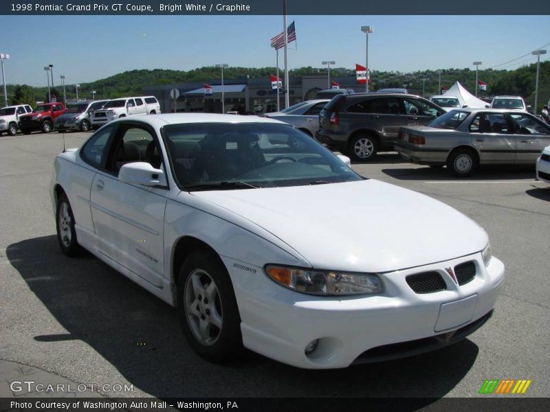 Bright White / Graphite 1998 Pontiac Grand Prix GT Coupe