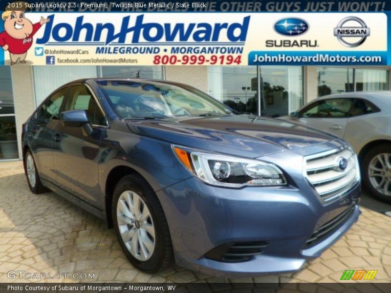 Twilight Blue Metallic / Slate Black 2015 Subaru Legacy 2.5i Premium