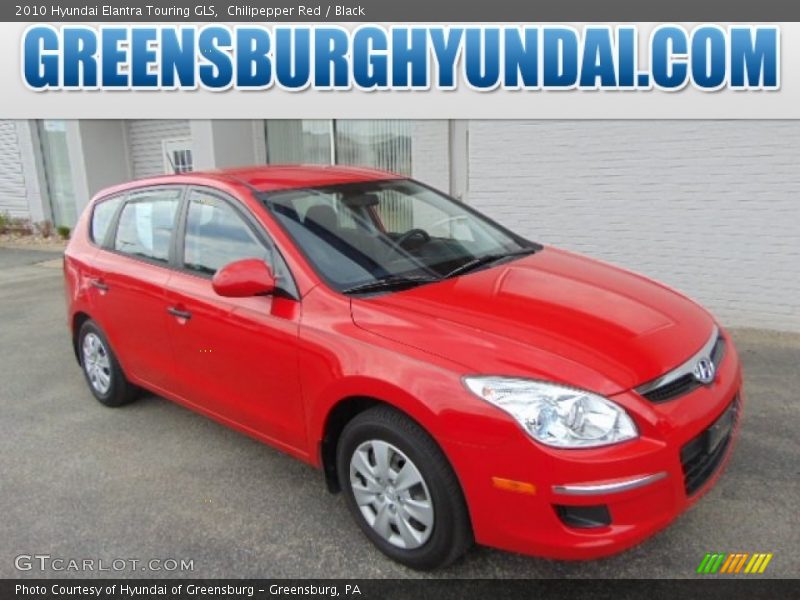 Chilipepper Red / Black 2010 Hyundai Elantra Touring GLS
