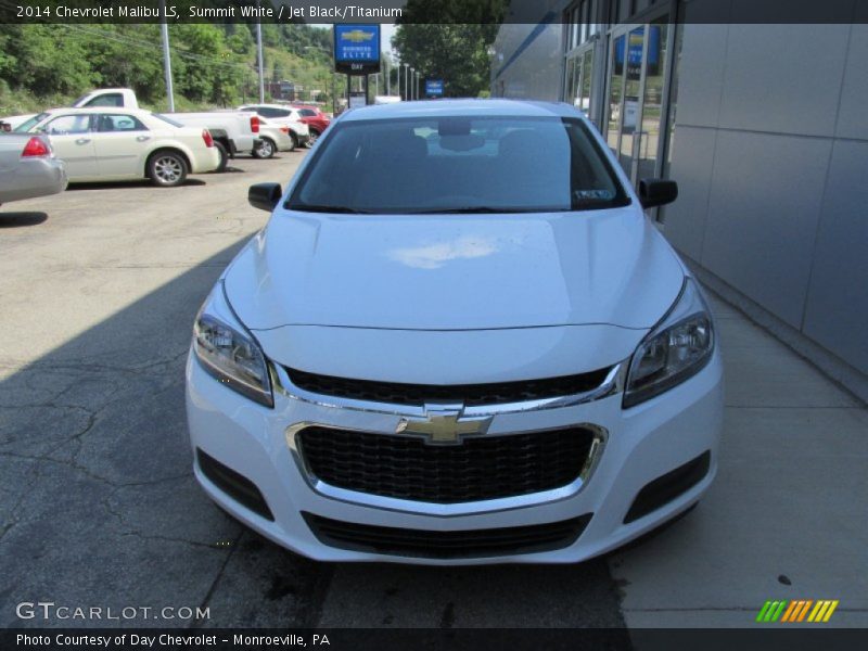 Summit White / Jet Black/Titanium 2014 Chevrolet Malibu LS