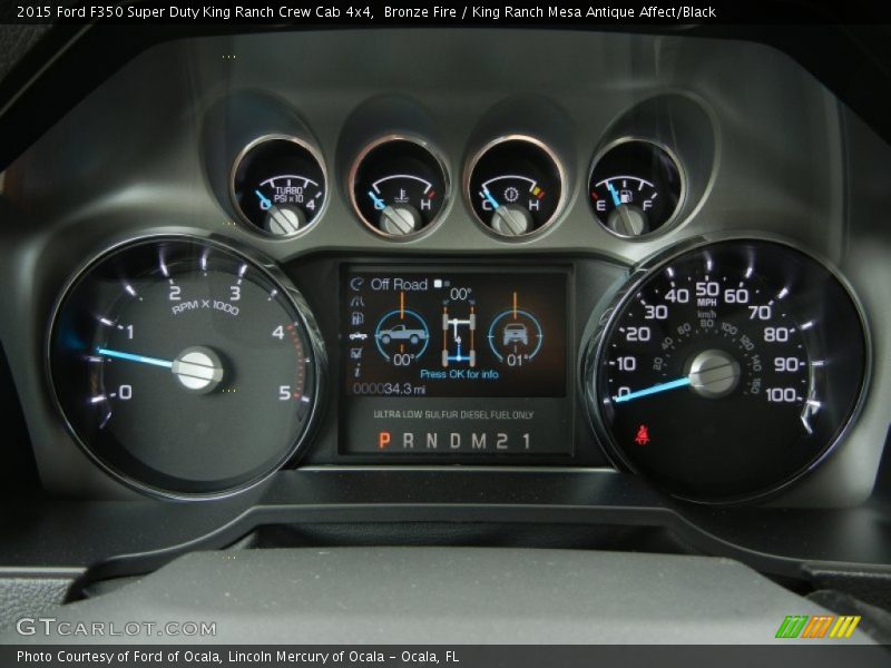  2015 F350 Super Duty King Ranch Crew Cab 4x4 King Ranch Crew Cab 4x4 Gauges