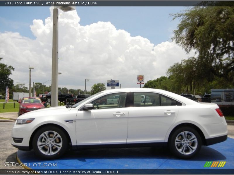  2015 Taurus SEL White Platinum Metallic