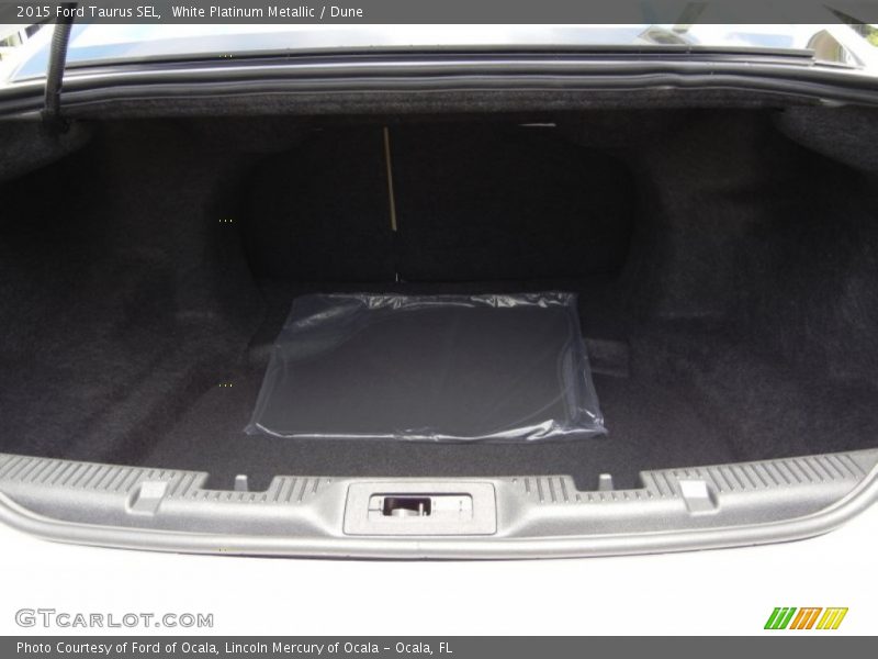 White Platinum Metallic / Dune 2015 Ford Taurus SEL