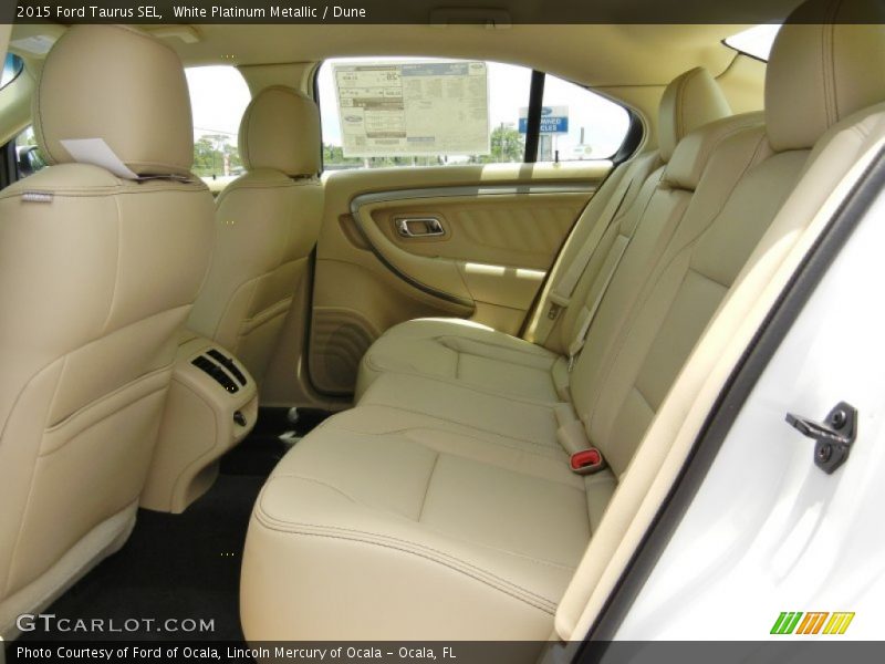 White Platinum Metallic / Dune 2015 Ford Taurus SEL