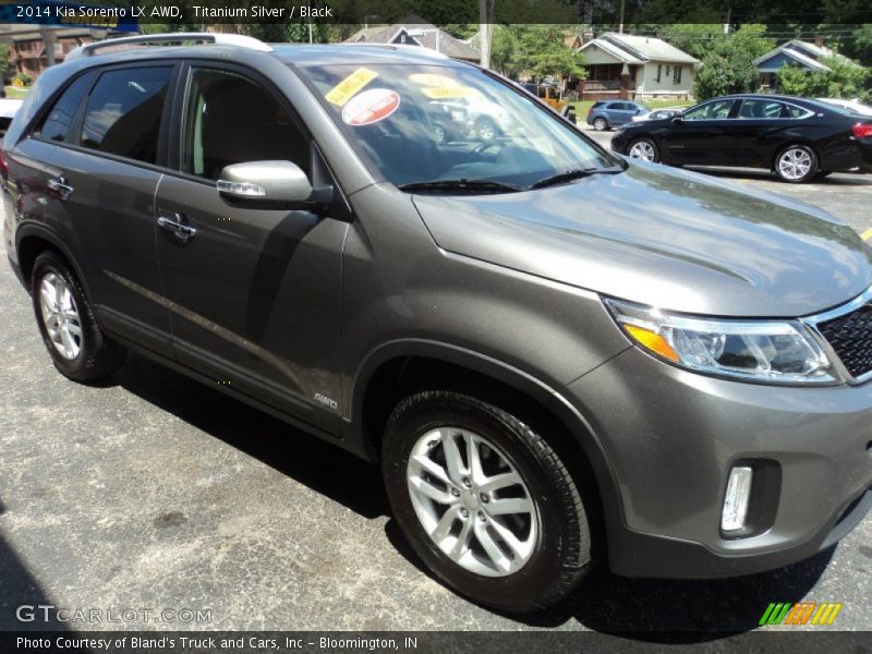 Titanium Silver / Black 2014 Kia Sorento LX AWD