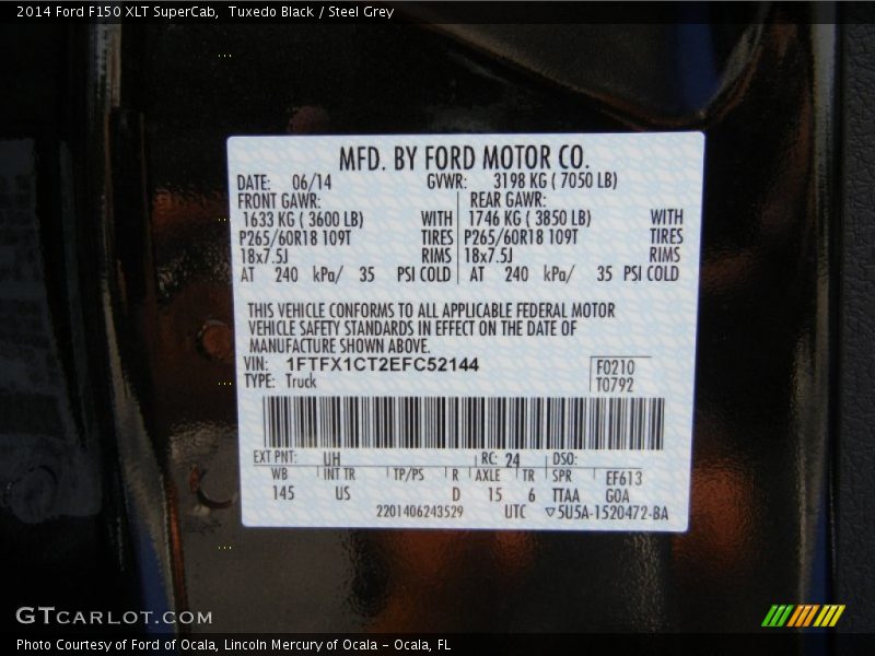 Tuxedo Black / Steel Grey 2014 Ford F150 XLT SuperCab