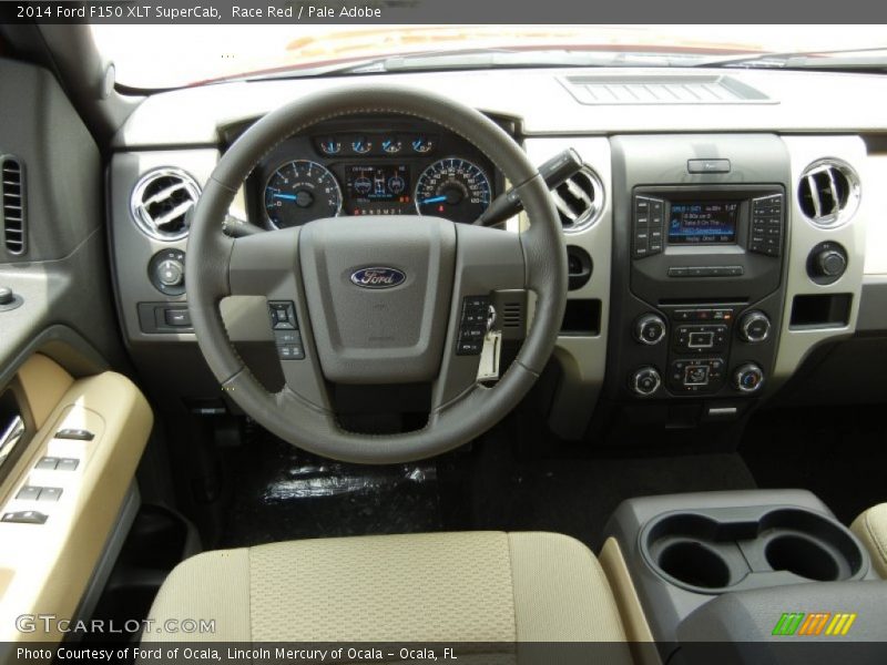 Race Red / Pale Adobe 2014 Ford F150 XLT SuperCab