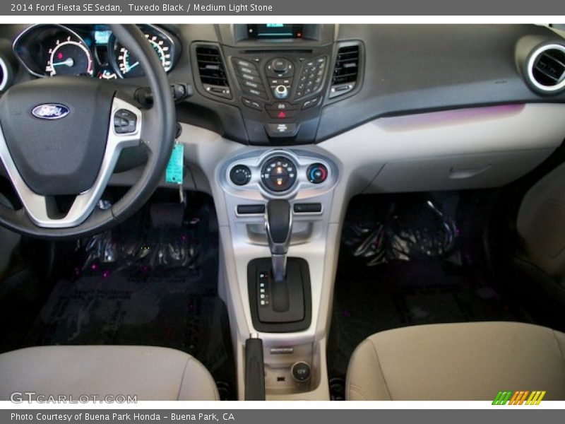 Tuxedo Black / Medium Light Stone 2014 Ford Fiesta SE Sedan