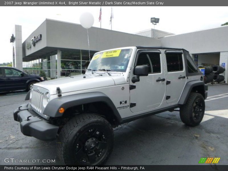 Bright Silver Metallic / Dark Slate Gray/Medium Slate Gray 2007 Jeep Wrangler Unlimited X 4x4
