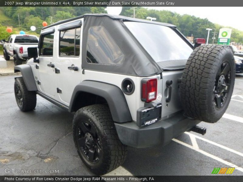 Bright Silver Metallic / Dark Slate Gray/Medium Slate Gray 2007 Jeep Wrangler Unlimited X 4x4