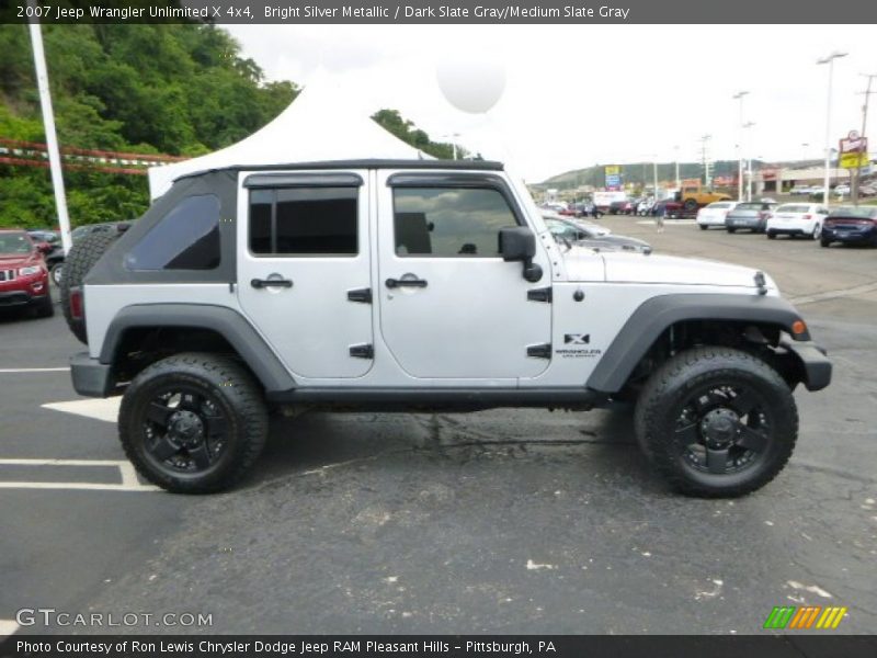 Bright Silver Metallic / Dark Slate Gray/Medium Slate Gray 2007 Jeep Wrangler Unlimited X 4x4