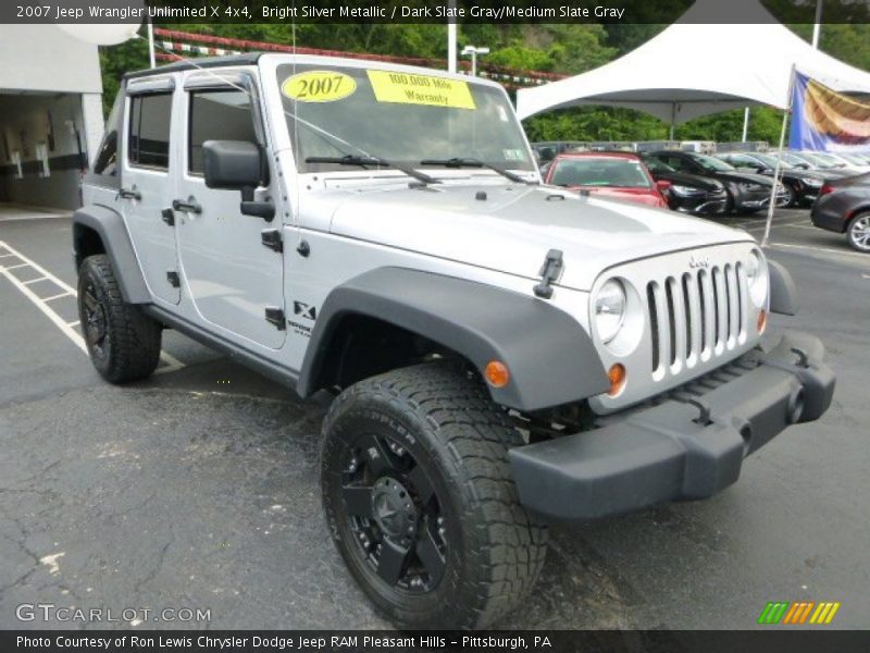 Bright Silver Metallic / Dark Slate Gray/Medium Slate Gray 2007 Jeep Wrangler Unlimited X 4x4