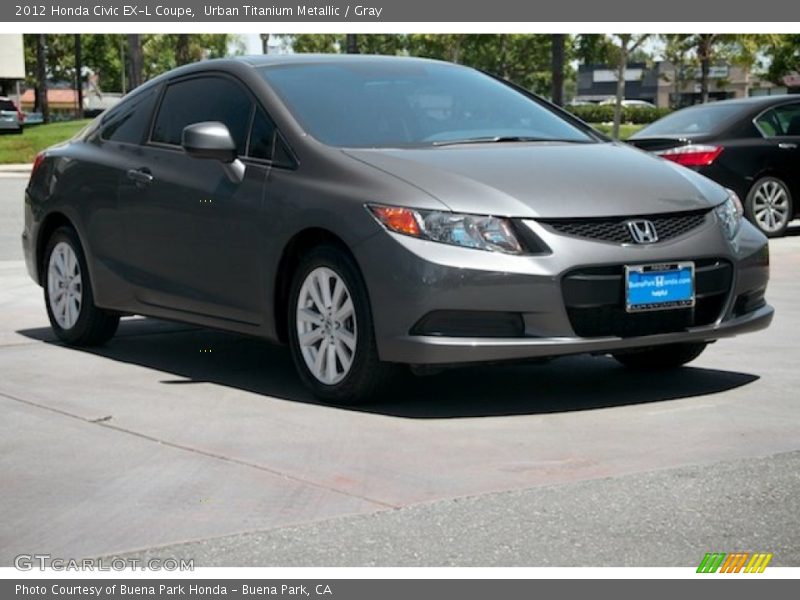 Urban Titanium Metallic / Gray 2012 Honda Civic EX-L Coupe