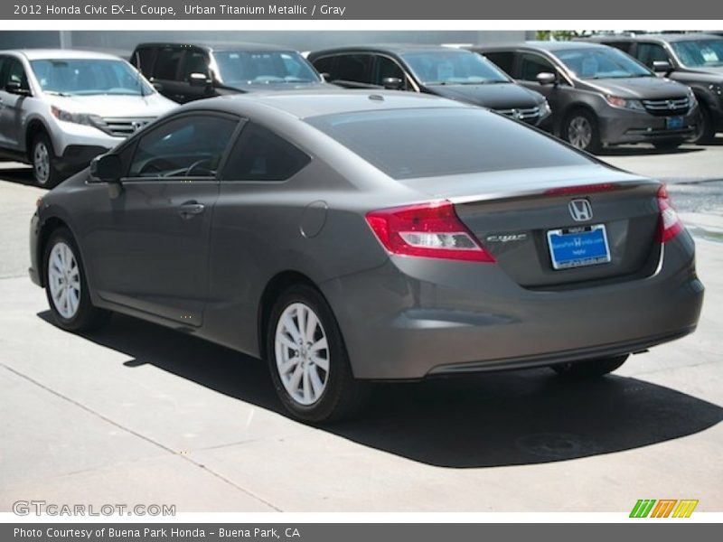 Urban Titanium Metallic / Gray 2012 Honda Civic EX-L Coupe