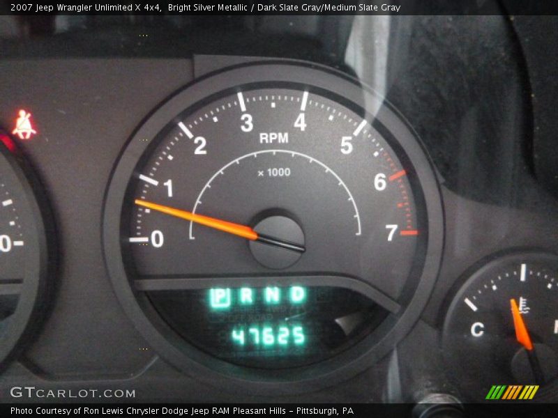 Bright Silver Metallic / Dark Slate Gray/Medium Slate Gray 2007 Jeep Wrangler Unlimited X 4x4