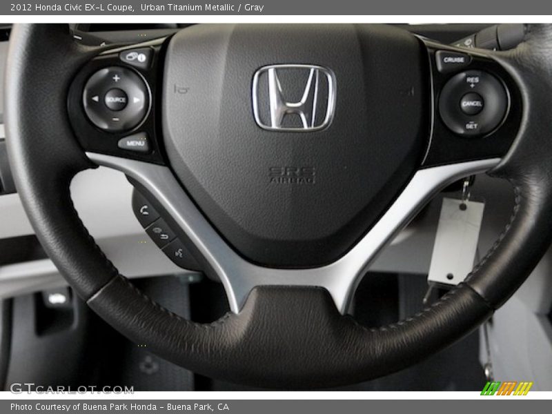 Urban Titanium Metallic / Gray 2012 Honda Civic EX-L Coupe