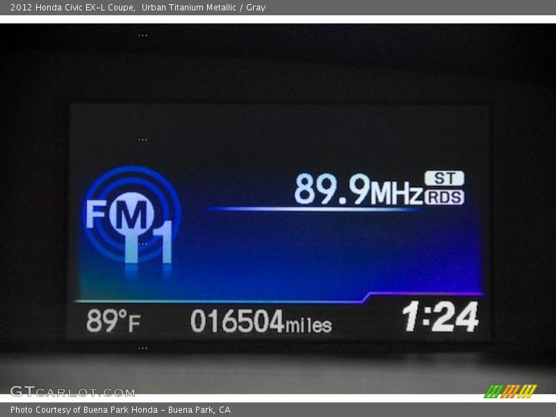 Urban Titanium Metallic / Gray 2012 Honda Civic EX-L Coupe