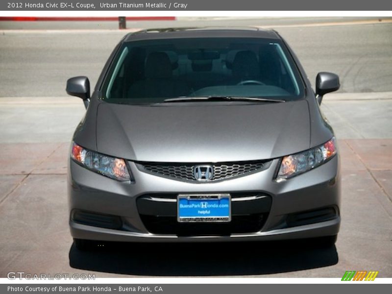 Urban Titanium Metallic / Gray 2012 Honda Civic EX-L Coupe