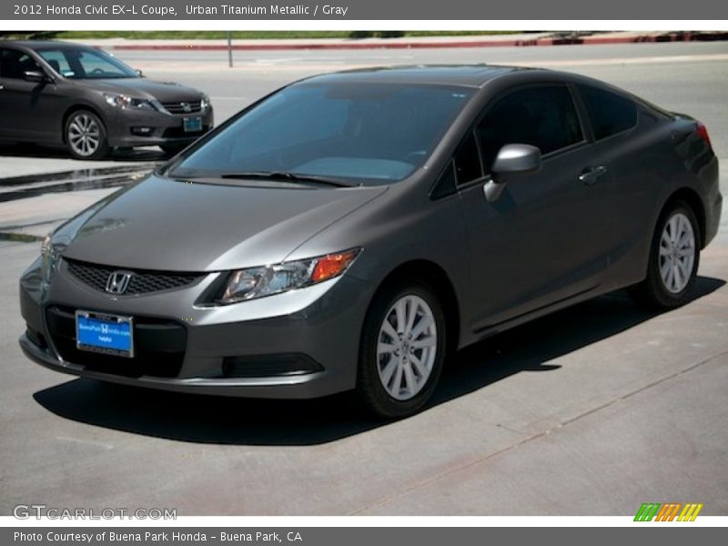 Urban Titanium Metallic / Gray 2012 Honda Civic EX-L Coupe
