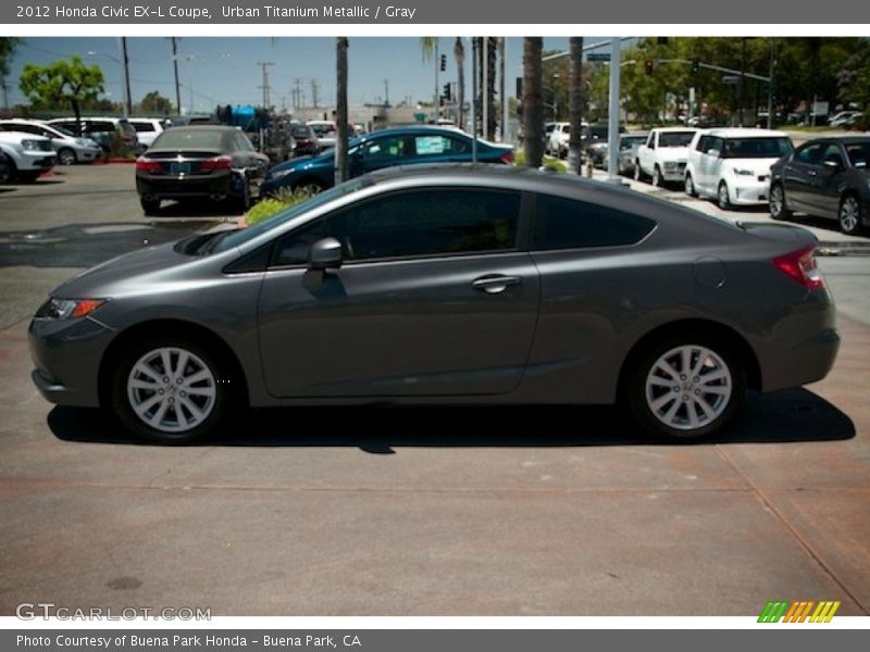 Urban Titanium Metallic / Gray 2012 Honda Civic EX-L Coupe