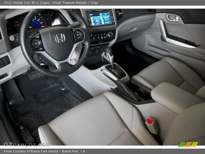 Urban Titanium Metallic / Gray 2012 Honda Civic EX-L Coupe