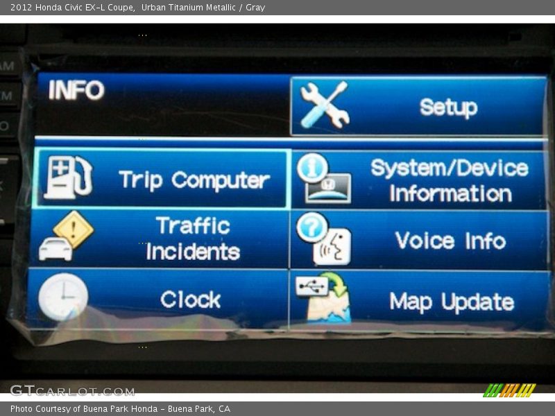 Urban Titanium Metallic / Gray 2012 Honda Civic EX-L Coupe