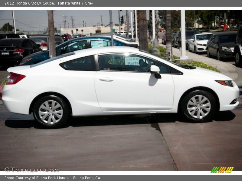 Taffeta White / Gray 2012 Honda Civic LX Coupe