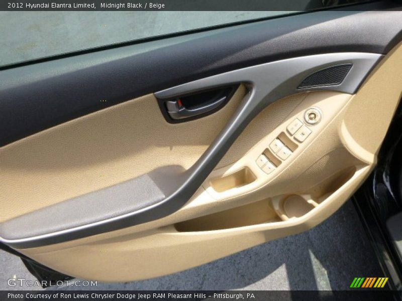Midnight Black / Beige 2012 Hyundai Elantra Limited