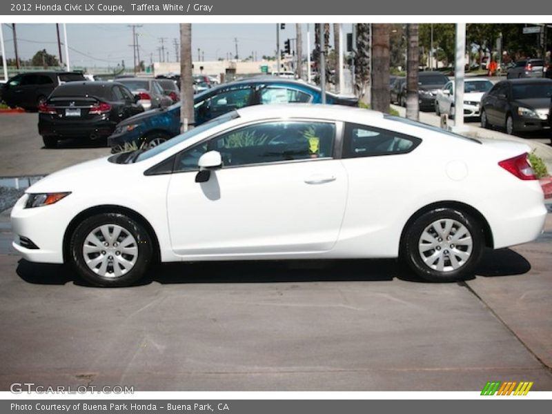 Taffeta White / Gray 2012 Honda Civic LX Coupe