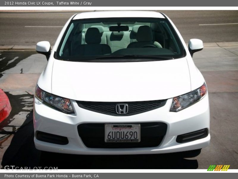 Taffeta White / Gray 2012 Honda Civic LX Coupe