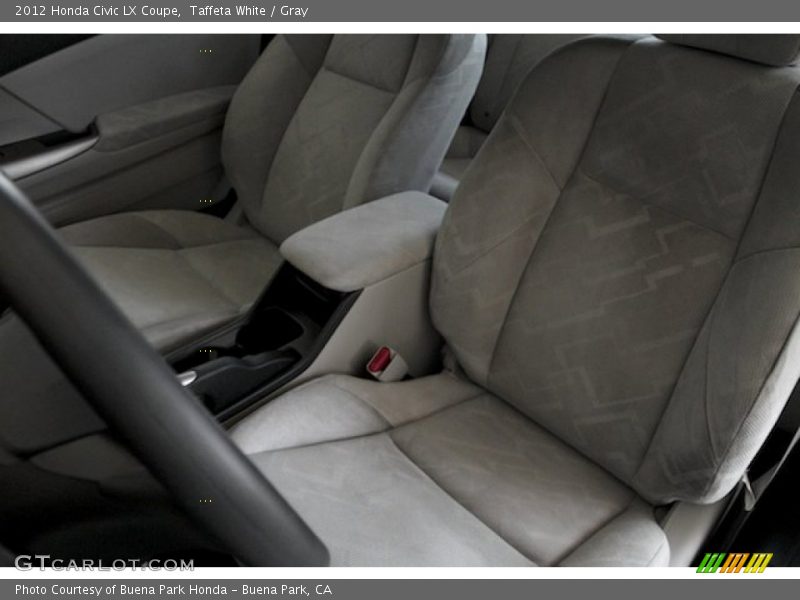 Taffeta White / Gray 2012 Honda Civic LX Coupe