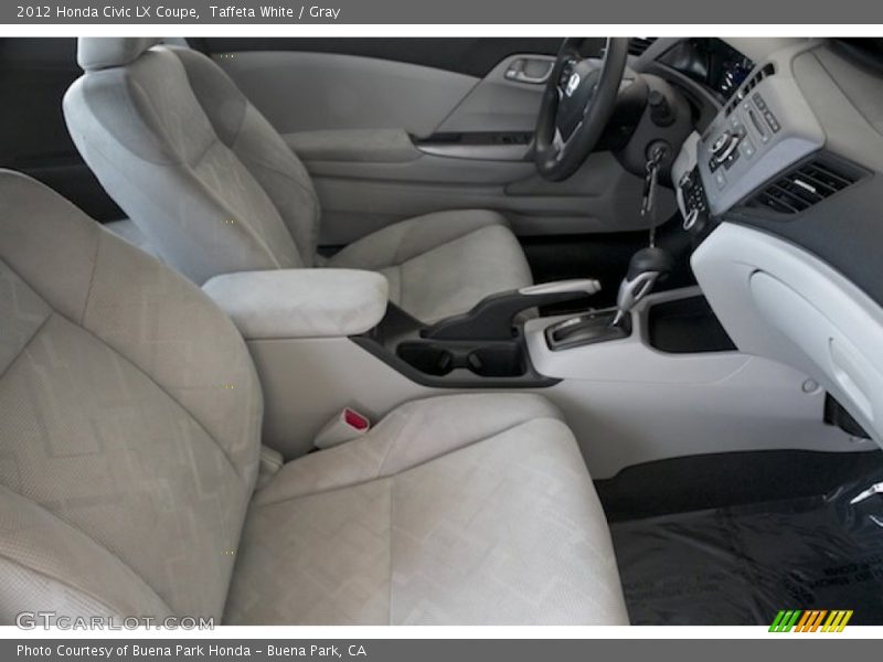 Taffeta White / Gray 2012 Honda Civic LX Coupe