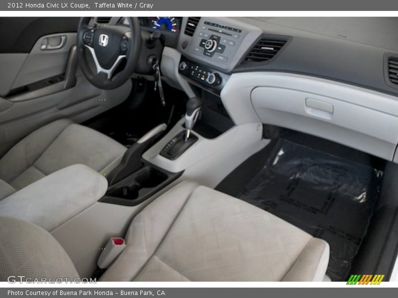 Taffeta White / Gray 2012 Honda Civic LX Coupe