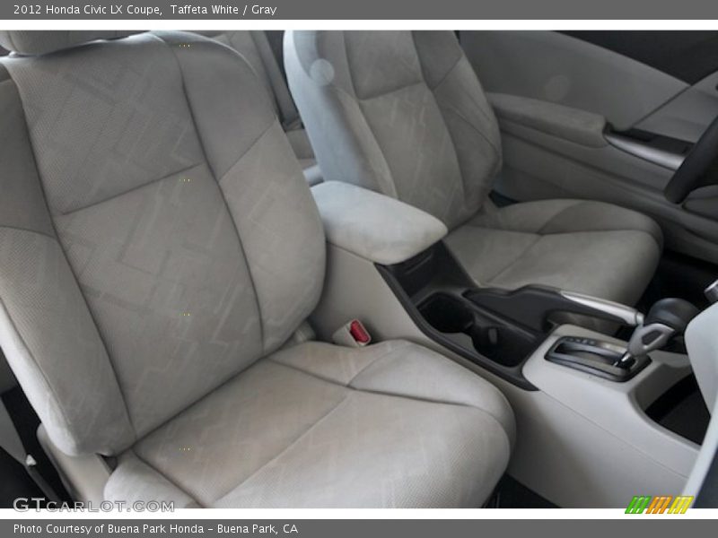 Taffeta White / Gray 2012 Honda Civic LX Coupe