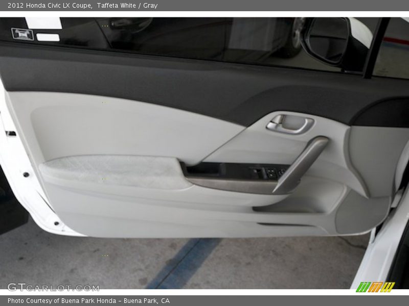 Taffeta White / Gray 2012 Honda Civic LX Coupe