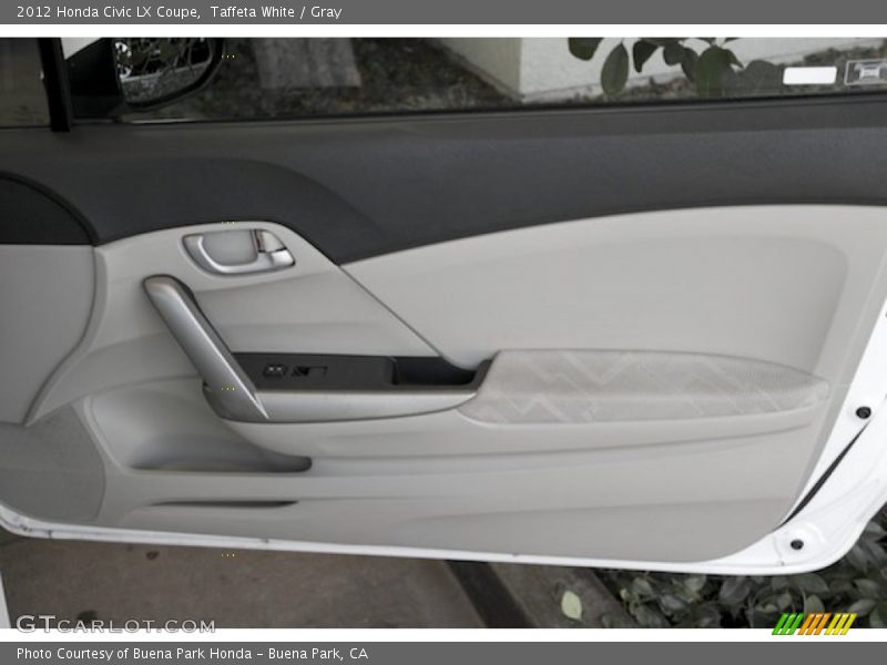Taffeta White / Gray 2012 Honda Civic LX Coupe