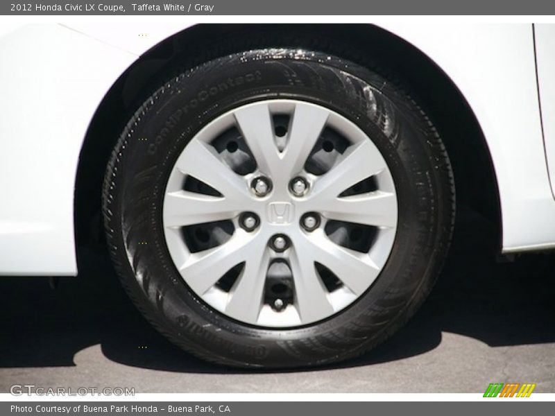 Taffeta White / Gray 2012 Honda Civic LX Coupe