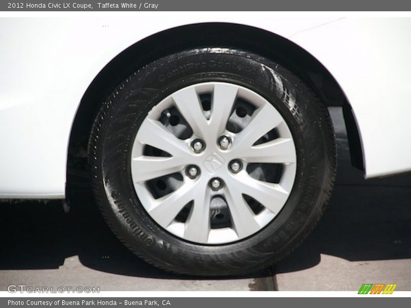 Taffeta White / Gray 2012 Honda Civic LX Coupe