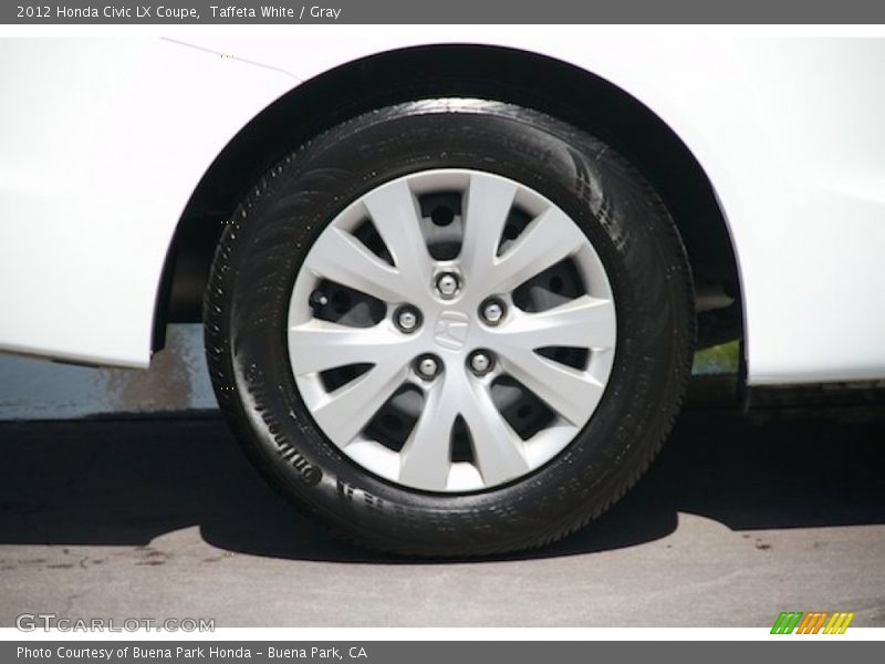 Taffeta White / Gray 2012 Honda Civic LX Coupe