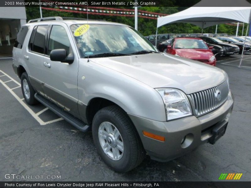 Silver Birch Metallic / Dark Graphite 2003 Mercury Mountaineer Convenience AWD