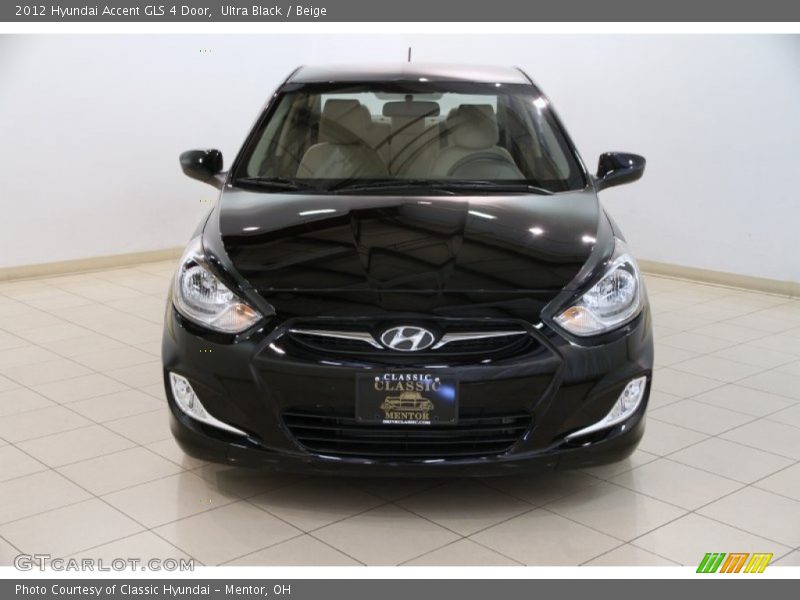 Ultra Black / Beige 2012 Hyundai Accent GLS 4 Door