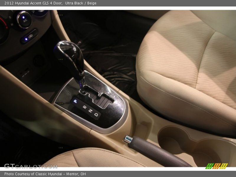Ultra Black / Beige 2012 Hyundai Accent GLS 4 Door