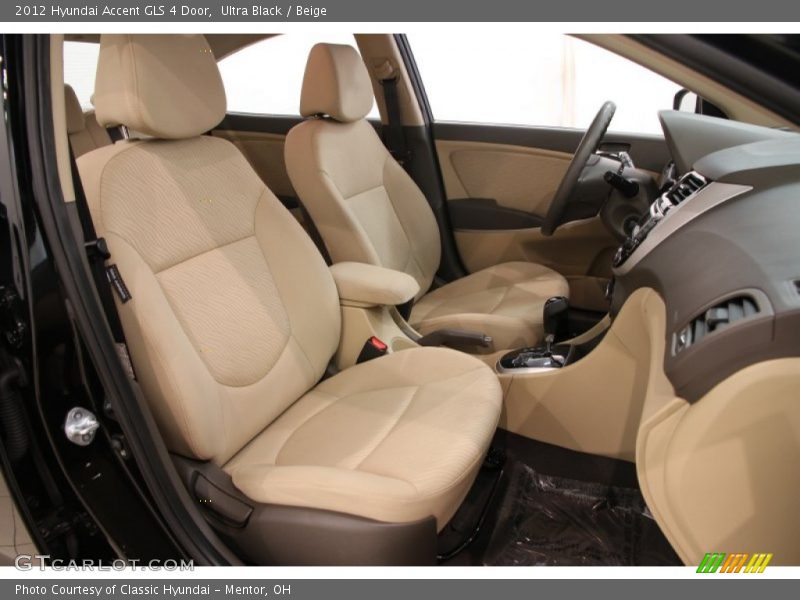 Ultra Black / Beige 2012 Hyundai Accent GLS 4 Door