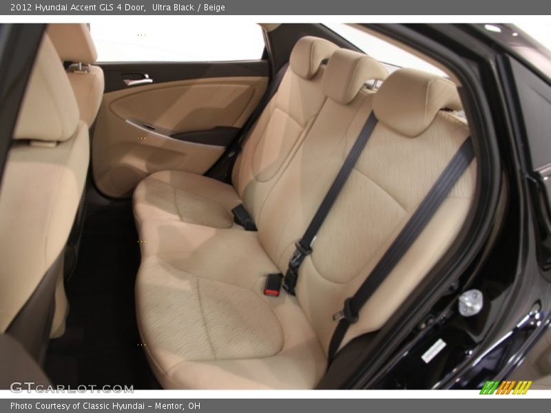 Ultra Black / Beige 2012 Hyundai Accent GLS 4 Door