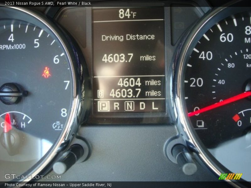 Pearl White / Black 2013 Nissan Rogue S AWD