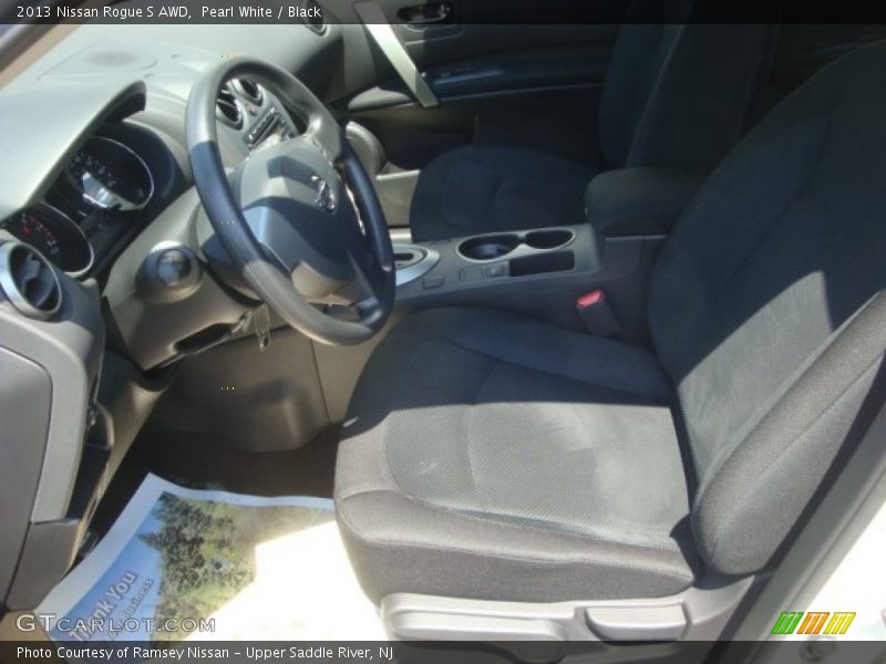 Pearl White / Black 2013 Nissan Rogue S AWD
