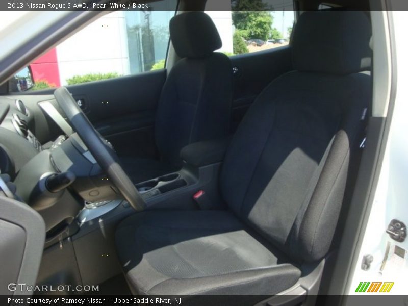 Pearl White / Black 2013 Nissan Rogue S AWD