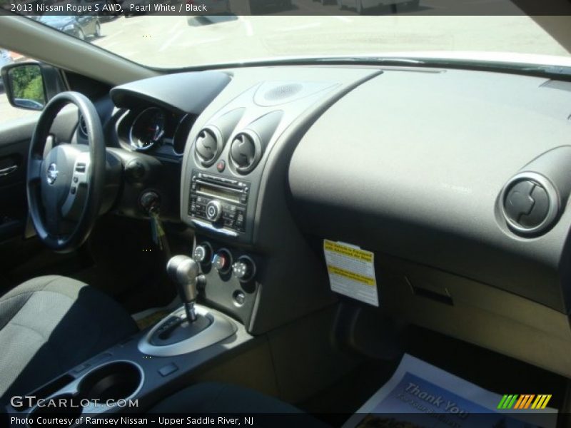 Pearl White / Black 2013 Nissan Rogue S AWD